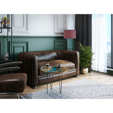 Load image into Gallery viewer, luxury living room space with walnut resin side table
