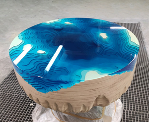 Large Ocean Resin table