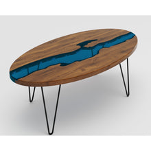 Load image into Gallery viewer, Epoxy Resin Walnut River Coffee table
