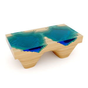 The Alantic Blue Resin Table