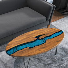 Load image into Gallery viewer, Beautiful large walnut coffee table 
